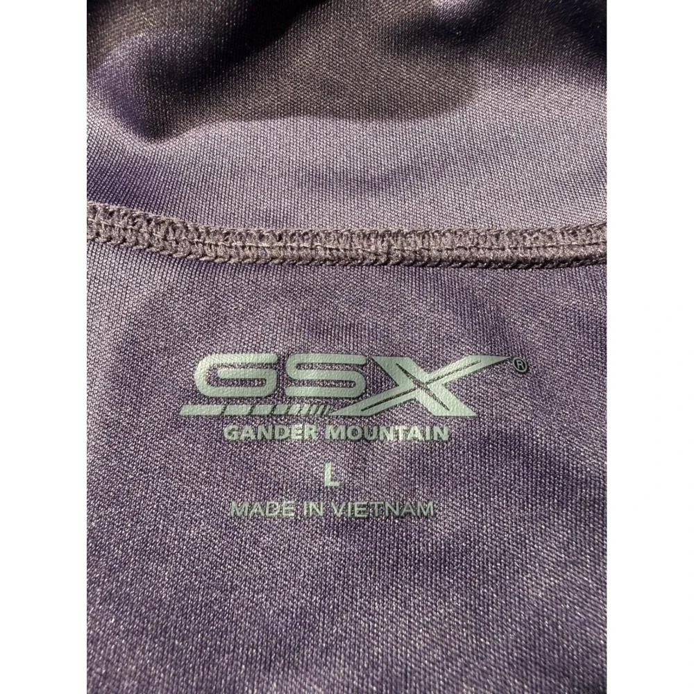 GSX Gander Mountain Mens Purple Quarter Zip Pullover Performance Shirt Large